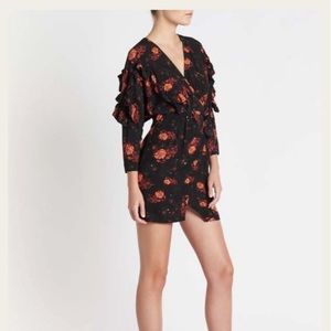 NWOT Iro wrap dress floral size 36 us size 4